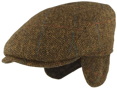 Breiter Herren Winter Schiebermütze Flatcap, ausklappbarer Ohrenschutz, Hautfreundlich 58