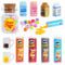 Aolso Miniature Food and Drink, 15PCS Play Kitchen Toys Accessories Set for Children Girls Boys Age 3+, Miniature Christmas Drinking Set for Christmas for 1:6 or 1:12 Dollhouse