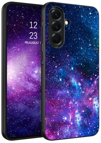 BENTOBEN Hülle für Samsung Galaxy A56 5G Hülle, Handyhülle Samsung A56 5G Case Leuchten im Dunkeln Slim dünn Fluoreszenz Nebula Muster PC Schale TPU Bumper Kratzfest Hülle - Lila