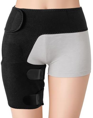 JLFDLLYYZQ Soporte De Cadera Pierna, Soporte Estabilizador De Cadera, Ajustable Faja De Cadera Ciatica, Muslera Compresión, Adatto Per Fianchi, Glutei E Cosce, Para Hombres Y Mujeres