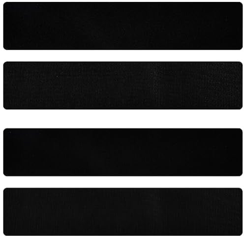 craspire 2 Paar Selbstklebende Schwarze Nummernschildaufkleber Für Autos Rechteckig 19,7 x 3,9 Zoll Nylon Polyester Wetterfeste Rahmenlose Klebebänder Aufkleberhalter Für alle Autozubehörteile Zum