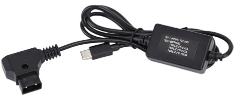 VBESTLIFE D-Tap-auf-Typ-C-Kabel, 5 V/9 V/12 V 3 A PD-Schnellladung, D-Tap-Stecker auf Typ-C-Stromkabel für Kamera, Smartphone, Tablet, Mischpult