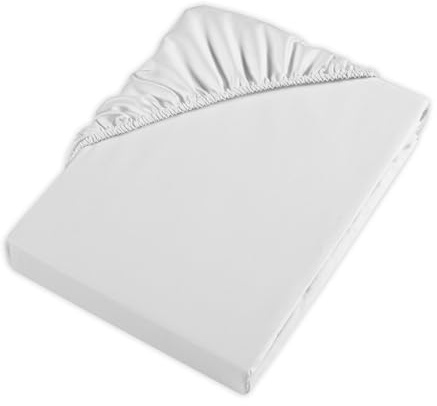 MÖVE Spannbettlaken 200 x 200 cm aus 100% Baumwolle, Snow
