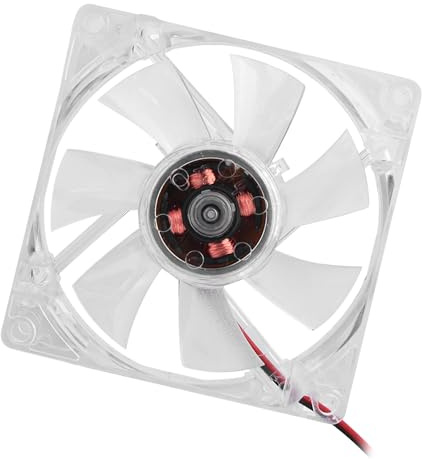 Jenivaint 80mm LED Case Fan 12V 4Pin Mute Computer Cooling Fan 46 CFM Airflow for PC Case Cooler Blue Light (Blue)