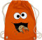 Turnbeutel Rucksack - Karneval & Fasching - Taschen - Keks Monster I Krümelmonster I Cookie Monster Fastnacht I Fasnacht I Fasnet - Unisize - Orange - stoffbeutel kindergarten karnevalsbeutel