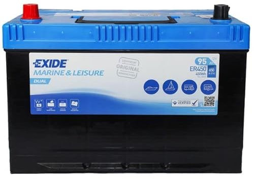 12V 95AH ER450 EXIDE Deep Cycle Leisure Marine Battery Original Equipment Manufacturer - 2 Years Warranty