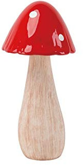 meindekoartikel Deko-Figur Pilz aus Keramik rot – Ø 7cm x Höhe 13cm