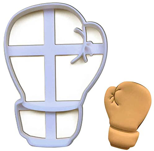 BAKERLOGY Boxing Glove (Back View) Cookie Cutter - Detailed Biscuit Cutter Design for Baking and Crafts, Ideal on Fondant, Dough, Clay