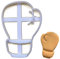 BAKERLOGY Boxing Glove (Back View) Cookie Cutter - Detailed Biscuit Cutter Design for Baking and Crafts, Ideal on Fondant, Dough, Clay