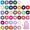 40 Stück Satin Haargummis, Bunte Silk Satin Haar Scrunchie Set, Starke Elastische Bobble Haarbänder, Einfarbig Traceless Haarseil Zubehör Für Frauen Mädchen Pferdeschwanz Halter, 40 Farben