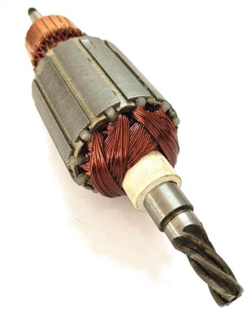 Trade-Shop Ancla/Rotor/Motor de Repuesto/Corredor/Colector/Paquete de Polos para Makita, 220-230 V, 50 Hz, Motor Sin Escobillas (Brushless), Pieza de Repuesto para Taladro Percutor