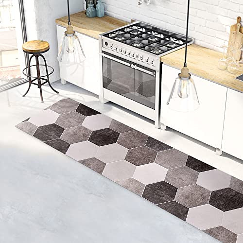 CREARREDA Tappeto Cucina in Vinile Antiscivolo e Lavabile Runner Multiuso Resistente all'usura Passatoia Cucina Antimacchia Adatto da tenere sotto il Lavandino e Fornelli Stampa Made in Italy 100%