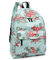 KONO Schulrucksack Mädchen Rucksack Schulranzen Schultasche Damen Canvas Backpack Blume Tupfen Daypack Schultertasche Teenager School Tasche Vintage für Arbeit Schule Reise (Blau)