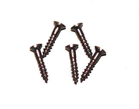 Messing Schrauben brüniert, DIN 95, Linsensenkkopfschraube, 10 Stück im Lieferumfang (3,5 x 20 mm)