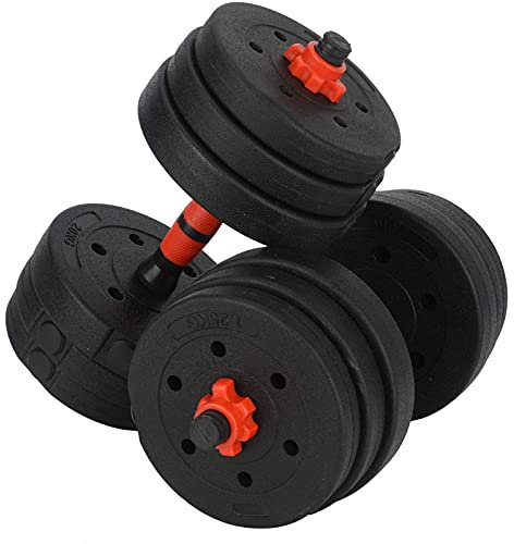 Trintion 20kg Dumbbells Set Dumbellsweights Adjustable Hand Weight Lifting Strength Training Free Weights Barbell Fitness for Home Gym Workout