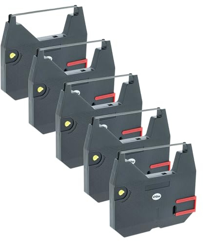 vhbw 5x Farbband Schriftband Ersatz für 2737SC, 153C Correctable für Nadeldrucker, Bondrucker - Schwarz
