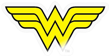Spreadshirt DC Comics Justice League Wonder Woman Logo Sticker, max. 10 x 10 cm, 10 x 10 cm, Transparent glänzend