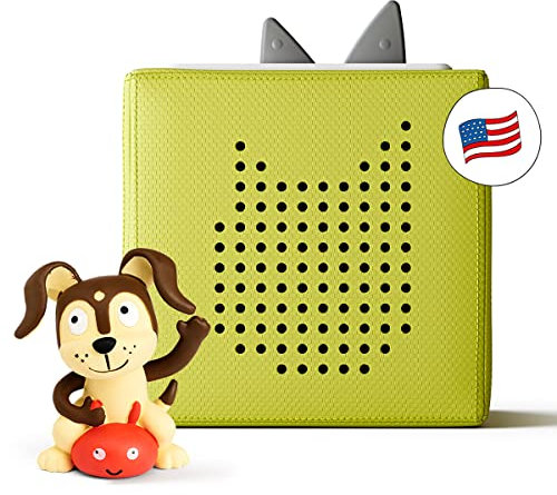 Toniebox Audio Player Starter Set with Playtime Puppy - Listen, Learn, and Play with One Huggable Little Box - Green, 3 Years and up