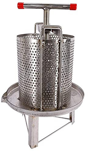 Honey Press Extractor Honey Wax Presser Stainless Steel Fruit Juice Wine Press Cider Making Household Manual Bee Honey Press Beekeeper Tool