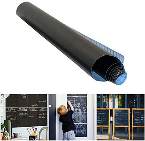 Giftik Kreidetafel-Wandaufkleber, Tafel-Wandaufkleber, selbstklebend, abnehmbar, wiederverwendbar, löschbar, Kreidetafel, für Kinder, Zuhause, Büro (45 x 100 cm)