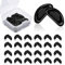 KYSUN 25 Paare Rutschfeste Brille Nasenpads, Selbstklebend Silikon Nasenpads, Brillen Nasenpads, Anti Rutsch Brille Nasen Pad, Weiche Nasenpads Kit für Brillen und Sonnenbrillen (Schwarz)