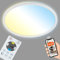 BRILONER - LED Deckenlampe flach Smart Home, funktioniert mit Alexa, Fernbedienung, Lampe, Deckenleuchte, Wohnzimmerlampe, LED Panel, Schlafzimmerlampe, Flurlampe, 42x2,5 cm, Weiß