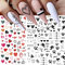 Nagelsticker Valentinstag Herz, 8 Blätter Selbstklebend Design Nageldekoration für Frauen Mädchen