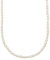 Kuzzoi Herren Silber Halskette mit Süßwasserperlen (4-4.5 mm) oval geformt, Perlenkette für den Mann in 925 Sterling Silber, Unisex Halskette mit Perlen, Länge 42 + 5 cm