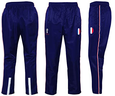 FIFA Official World Cup 2022 Training Football Tracksuit Bottoms, Men's, France, Small Navy