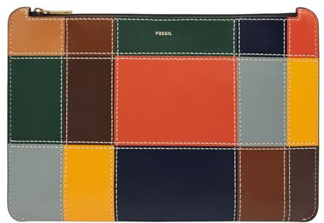 FOSSIL Wristlet Brown Patchwork