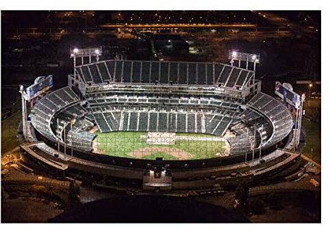 Jigsaw Puzzles 1000 Pieces for Adults Kids - Stadium at Night seen from Above Large Puzzles Pieces Fit Together Educational Intellectual Fun Game