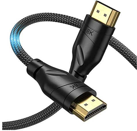 ARSMI 2.1 Cavo Ultra ad Alta velocità 8K / 60Hz 4K / 120Hz Compatibile for Scatola Xiaomi Mi PS5 HDMI. Cavo Splitter HDMI 8K. Compatibile for Dolby Vision 48Gbps Cavo HDMI (Color : Noir, Size : 2m)