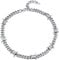 Barbed Wire Chain Silver Spike Necklace Goth Necklaces Silver Cuban Link Chain for Women Heavy Metal Necklace Cool Chains Thorn Necklace Spiked Choker Punk