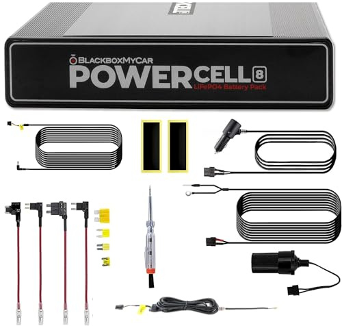 BlackboxMyCar PowerCell 8 Dash Cam Battery Pack (with Spliced Hardwiring Kit for Thinkware Dash Cams)
