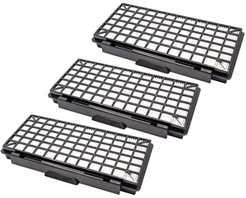 vhbw 3X Staubsaugerfilter kompatibel mit Siemens Z7.0, Z6.0 Parquet 2500W, Z6.0 Turbo 2500W Staubsauger - HEPA-Filter Schwarz Weiß