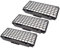vhbw 3x Staubsaugerfilter kompatibel mit Siemens Z7.0, Z6.0 Parquet 2500W, Z6.0 Turbo 2500W Staubsauger - HEPA-Filter Schwarz Weiß