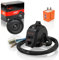 1PZ F04-H03 22mm 7/8 Interruptor de manillar de motocicleta Botón de encendido Interruptor de apagado Relé intermitente de 2 pines 12 V bocina para motocicleta, vehículo todoterreno, scooter moto de