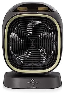 Dreamland Silent Power Eco Portable Electric Heater - 35% Energy Savings Fan Heater with Eco Technology, Antifreeze Function, IP21 Protection, Ultra-Quiet Heaters for Home, Variable Thermostat, Silent