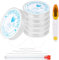 Svalor 6 Rolls Elastic String for Bracelets, 0.4mm-1.0mm Bracelet Strings, Durable Bead Thread with 3 Needles and 1 Cutter, Clear Cord Jewelry Necklace Making(66m), White (model 1)