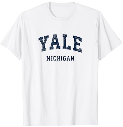Yale Michigan MI Sportdesign im Vintage-Stil T-Shirt