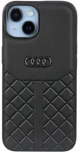 Audi Genuine Leather Hülle für iPhone 14 6.1 Schwarz Hard AU-TPUPCIP14-Q8/D1-BK