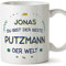 Mugffins Tassen Personalisierten für PUTZMANN Mann - Auf Deutsch - Beste der Welt - 11 oz / 330 ml - Individuell Anpassbar Geschenk Mitarbeiter