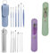 24 pièces Kit de retrait de cérumen,4 ensemble de cure-oreilles en acier inoxydable, outil de nettoyage de cérumen à ressort,outil de nettoyage d'oreille, nettoyeur de cérumen avec boîte de rangement