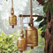 Decor Jingle Bell Sapin Noël Lot De 3 Cloches De Vache De Noël Vintage Cloche Vache Géante en Bronze Cloche pour Guirlande De Clochettes Boules Dorées À Suspendre pour Décorations d'arbre De Noël