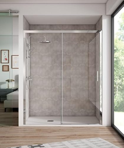 Strohm TEKA Talaia - Paroi avant coulissante avec 1 panneau fixe + 1 porte coulissante, largeur du plateau de 105-110 cm