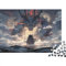 Hölzern Puzzle 2023, Adventskalender Puzzle 1000 Hölzern Teile Weihnachtskalender 2023 Männer Frauen Geschenke Jigsaw Puzzle Adventskalender Geschenke - Anime Drachen