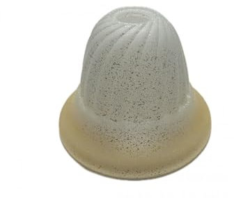 Coppa in vetro ambra classica per ricambio lampadari, applique, plafoniera, lume, lampada, lumetto art. girella ambra