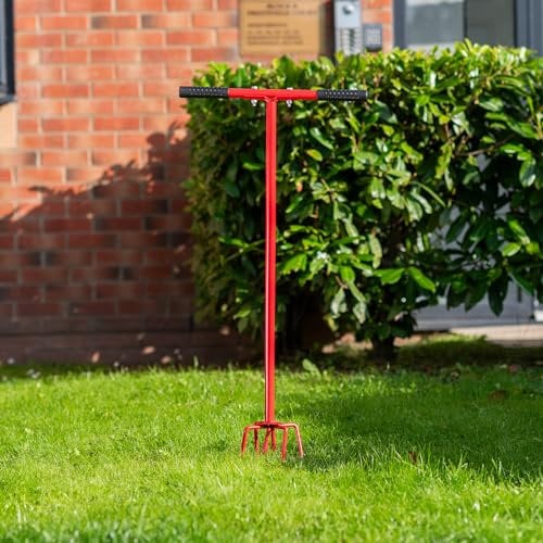 Bonetti Carbon Steel Garden Hand Tiller & Cultivator Tool | Long Handled Weeding Tool, Compost Aerator & Cultivator Garden Tool | 32 Soil Turner & Garden Tiller Hand Cultivator