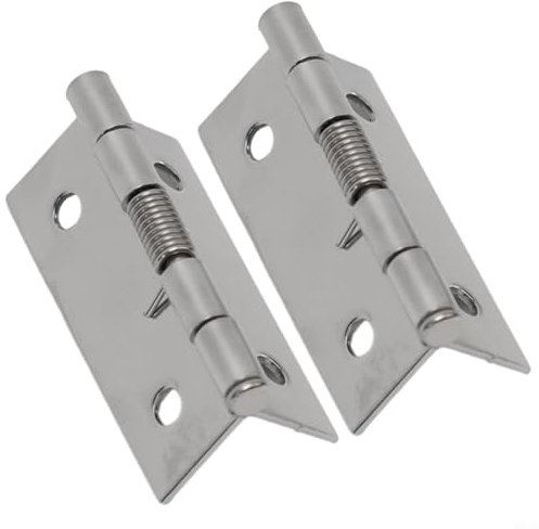 2Pcs Self Closing Spring Hinges Stainless Steel Spring Door Internal Hinge Gate Automatic Opening Continuous Door Hinges(2inch)