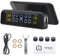 Geloo TPMS Solar ReifendruckKontrollsystem Universal mit 5 Alarmmodi Reifendruck mit Externen Reifendrucksensor 22-87 psi für Camper,Auto, SUV, KFZ